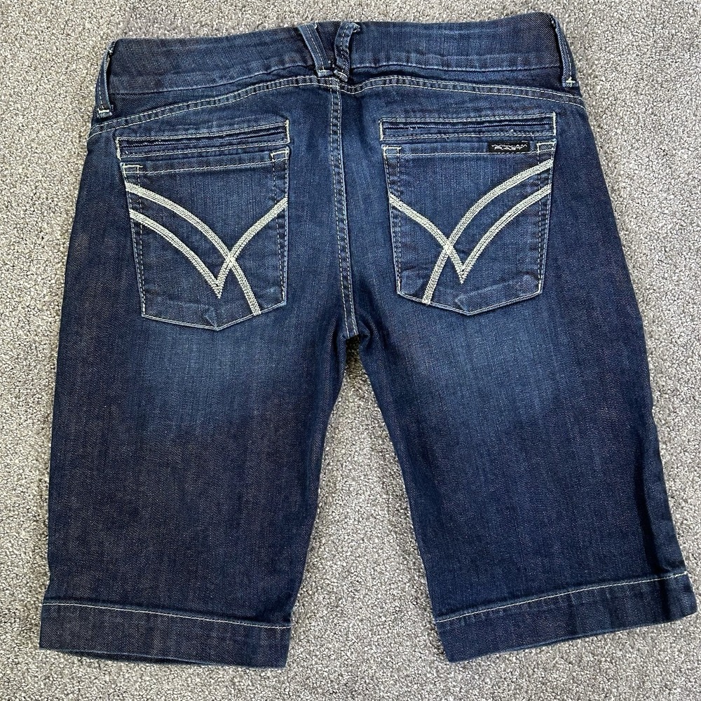 WILLIAM RAST Lisa Long Jean Shorts Women's Size 32- Stretch Denim 12" Inseam EUC